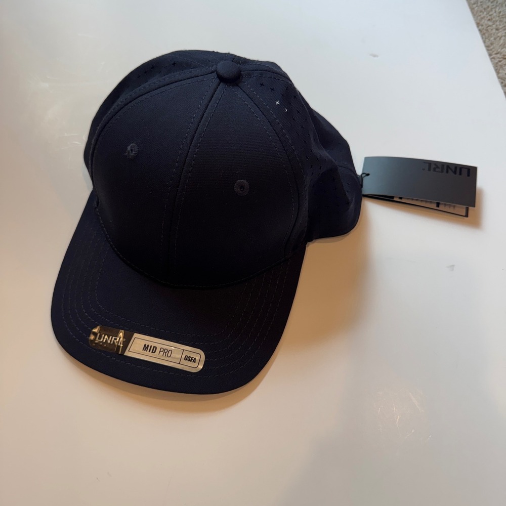 UNRL Mid-Pro Vented Snapback Hat Navy Blue Athlete Approved VMP-NVY-OS NEW